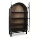 Chadworth Black and Brown 2 Glass Door Display Cabinet