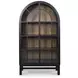 Chadworth Black and Brown 2 Glass Door Display Cabinet
