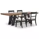 Chadworth Brown and Black 98" Extendable Rectangular Dining Table