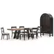 Chadworth Brown and Black 98" Extendable Rectangular Dining Table