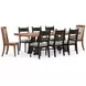 Chadworth Brown and Black 98" Extendable Rectangular Dining Table