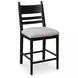 Chadworth Cream and Black Upholstered Bar Stool Set of 2