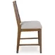 Chadworth Cream and Brown Upholstered Bar Stool Set of 2