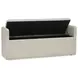 Galliden Beige Upholstered Dining Storage Bench with Casters