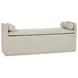Galliden Beige Upholstered Dining Storage Bench with Casters