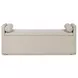 Galliden Beige Upholstered Dining Storage Bench with Casters