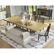 Galliden Black and Brown 120" Extendable Rectangular Dining Table