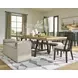 Galliden Black and Brown 120" Extendable Rectangular Dining Table