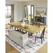 Galliden Black and Brown 120" Extendable Rectangular Dining Table