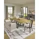 Galliden Black and Brown 120" Extendable Rectangular Dining Table
