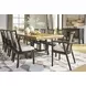 Galliden Black and Brown 120" Extendable Rectangular Dining Table