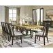 Galliden Black and Brown 120" Extendable Rectangular Dining Table