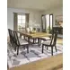 Galliden Black and Brown 120" Extendable Rectangular Dining Table