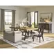 Galliden Black and Brown 120" Extendable Rectangular Dining Table
