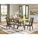 Galliden Black and Brown 120" Extendable Rectangular Dining Table