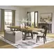 Galliden Black and Brown 120" Extendable Rectangular Dining Table