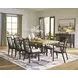 Galliden Black and Brown 120" Extendable Rectangular Dining Table