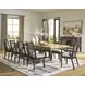 Galliden Black and Brown 120" Extendable Rectangular Dining Table