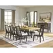 Galliden Black and Brown 120" Extendable Rectangular Dining Table