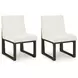 Darimore Off White Performance Fabric Upholstered Dining Side Chair Set of 2