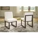 Darimore Off White Performance Fabric Upholstered Dining Side Chair Set of 2
