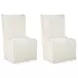 Darimore Off White Performance Fabric Upholstered Wingback Dining Side Chair Set of 2