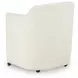 Darimore Off White Performance Fabric Upholstered Dining Arm Chair Set of 2