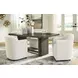 Darimore Off White Performance Fabric Upholstered Dining Arm Chair Set of 2