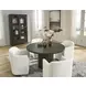 Darimore Off White Performance Fabric Upholstered Dining Arm Chair Set of 2