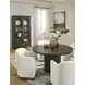 Darimore Off White Performance Fabric Upholstered Dining Arm Chair Set of 2