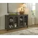 Darimore Burnished Brown 4 Glass Door Server