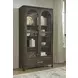 Darimore Burnished Brown 2 Glass Door Display Cabinet with LED