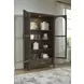 Darimore Burnished Brown 2 Glass Door Display Cabinet with LED