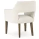 Marxmore Beige Upholstered Dining Arm Chair Set of 2