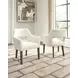 Marxmore Beige Upholstered Dining Arm Chair Set of 2