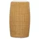 Outdoor Complements White and Brown Round Stone Top Finn Accent Table