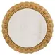 Outdoor Complements White and Brown Round Stone Top Finn Accent Table
