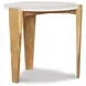 Outdoor Complements White and Brown Round Verde Accent Table