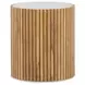 Outdoor Complements White and Brown Round Coralia Accent Table