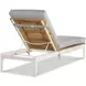 Outdoor Complements White and Brown Ronan Poolside 25" Reclining Chaise