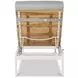 Outdoor Complements White and Brown Ronan Poolside 25" Reclining Chaise
