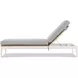 Outdoor Complements White and Brown Ronan Poolside 25" Reclining Chaise