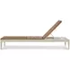 Outdoor Complements White and Brown Ronan Poolside 25" Reclining Chaise