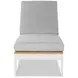 Outdoor Complements White and Brown Ronan Poolside 25" Reclining Chaise