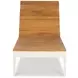 Outdoor Complements White and Brown Ronan Poolside 25" Reclining Chaise
