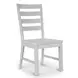 Geneva Distressed White Extendable Round Drop Leaf Dining Room Set