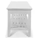 Geneva Distressed White Extendable Round Drop Leaf Dining Room Set