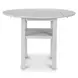 Geneva Distressed White Extendable Round Drop Leaf Dining Room Set