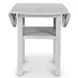 Geneva Distressed White Extendable Round Drop Leaf Dining Room Set