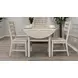 Geneva Distressed White Extendable Round Drop Leaf Dining Room Set